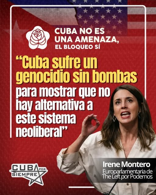 Agramontinof's tweet photo. #CubaNoEsUnaAmenaza, el bloqueo sí y el mundo lo sabe #CubaNoEstáSola https://t.co/Gi8y3XRauE