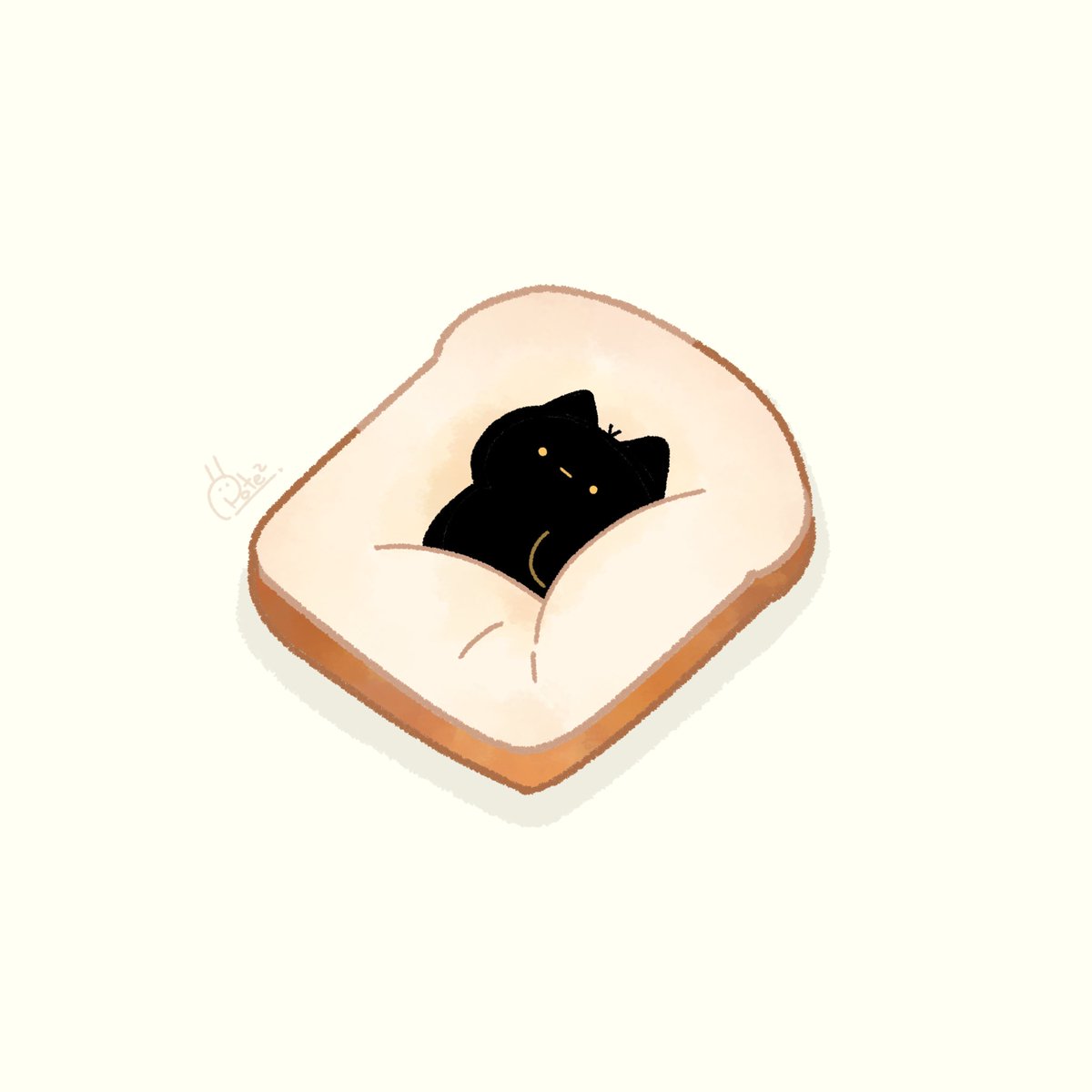 potemayonnaise's tweet photo. 食パンに埋もれる https://t.co/N3PXq749Sl