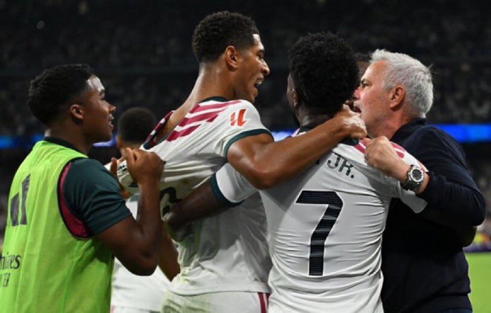 as__alfred's tweet photo. Bellingham is a bigger problem than Vinicius 
Jude makes us play bad. 
This problem was very obvious after he joined the team against ATM in the derby. Last season. You could see how we lost structure, and zero links between attack and defense. 

This is because, the midfielders https://t.co/DxHLkJ8ycx