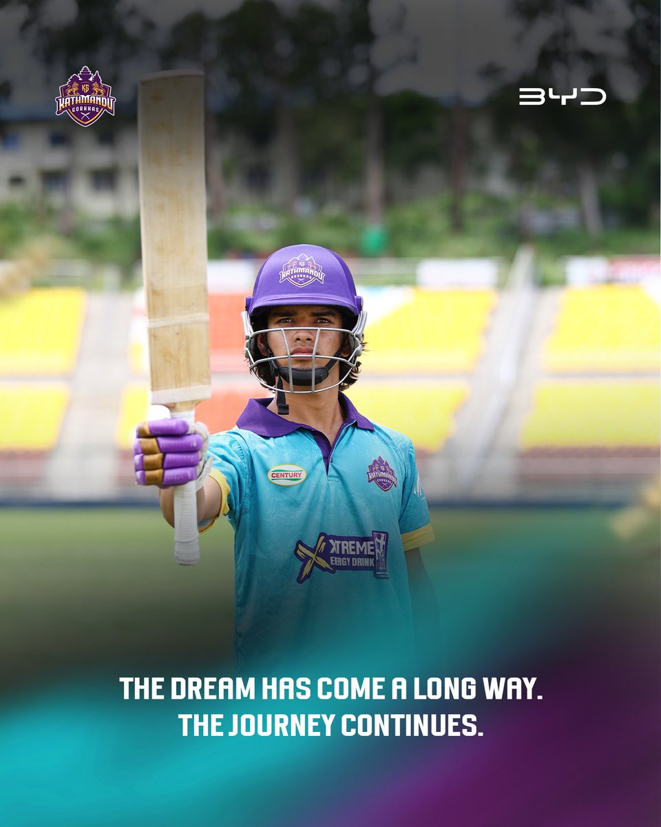 ktm_gorkhas's tweet photo. From his early cricketing days to wearing the Kathmandu Gorkhas colours, every step has brought him closer to the dream. 

Every great journey starts somewhere. Build Your Dreams.

@byd_cimex X Kathmandu Gorkhas

#KathmanduGorkhas | #BYD | #BuildYourDreams https://t.co/OPCTJZ5UnS