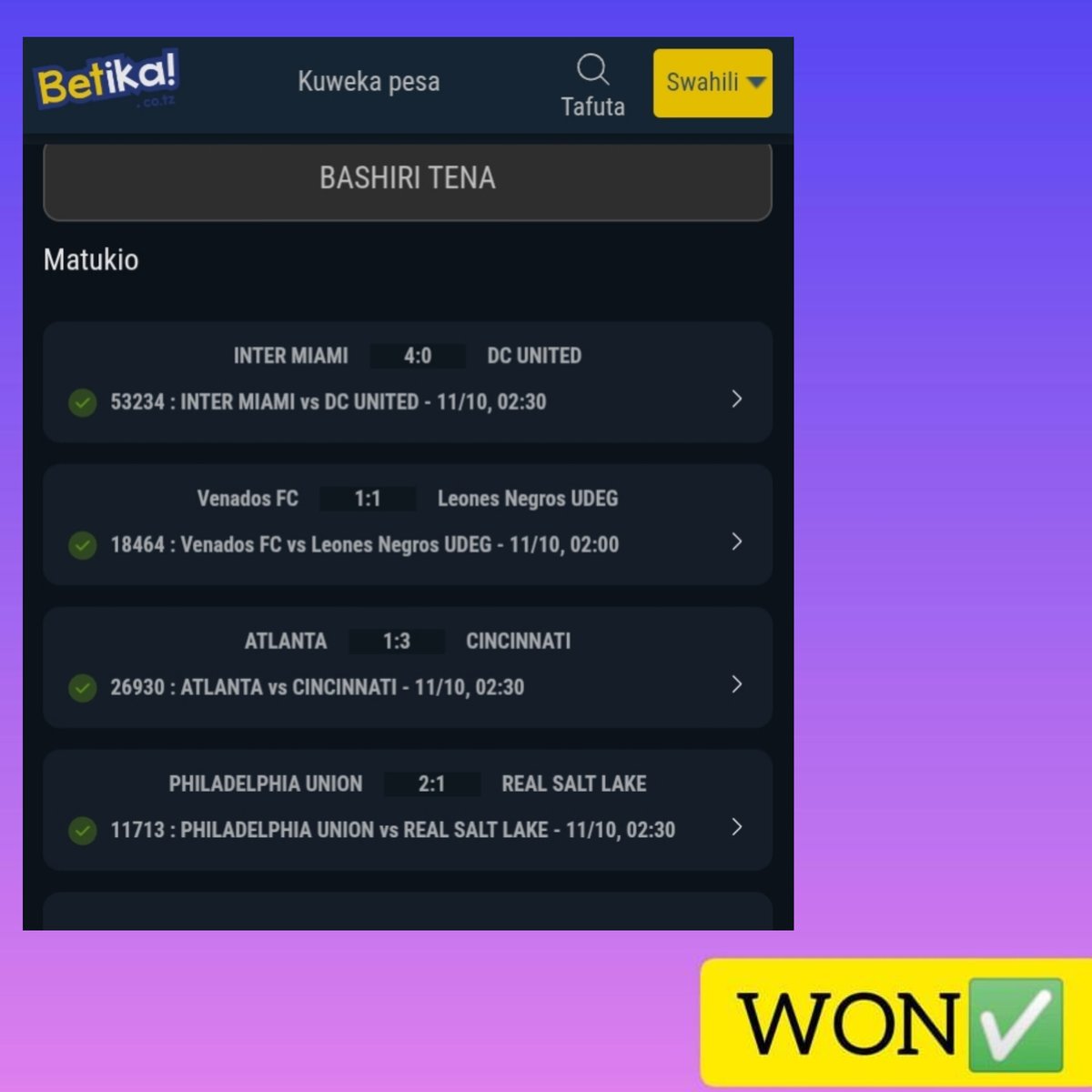 Fundibet1's tweet photo. 💣 MIDNIGHT TIPS AGAIN 💣

3+ ODDS ✅

#betika #sportybet #betpawa #betway #galsport #1Xbet #arsenal #manutd https://t.co/v6bEuiEvPs