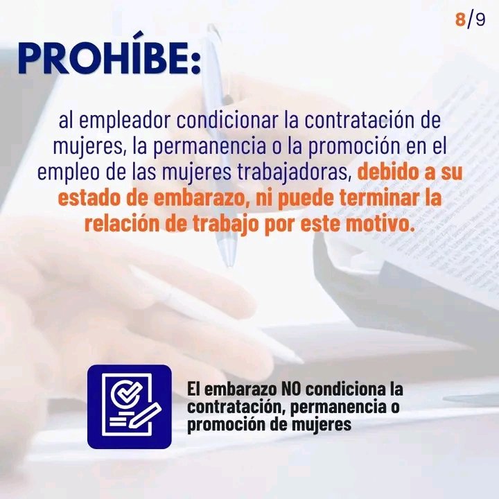 MTSS_CUBA's tweet photo. 🤰 Protección a la mujer: se prohíbe condicionar la contratación, permanencia o promoción laboral por motivo de embarazo.
#MtssCuba https://t.co/iMW2eft7Mr