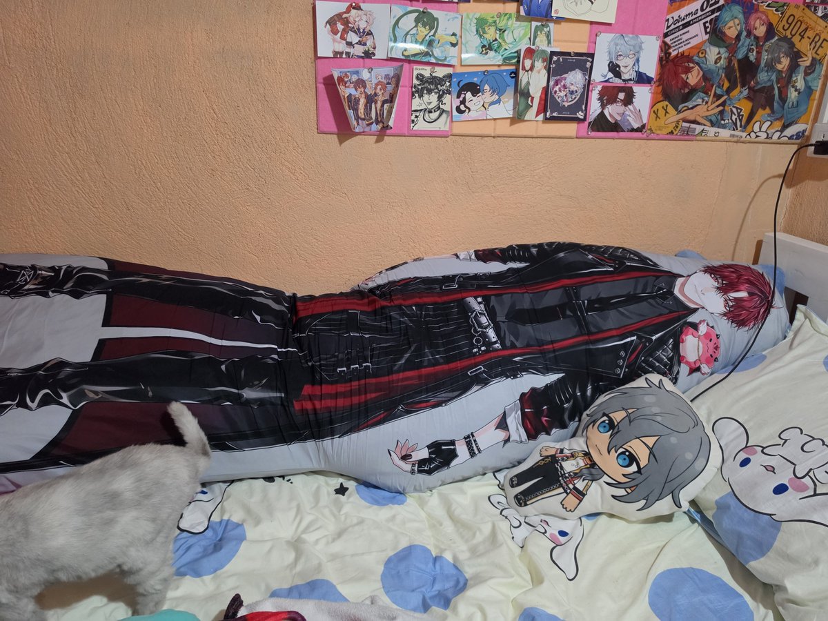 CathyPersians's tweet photo. ANLAKE?!?!?! ANLAKEEEEE!!! GUYS HE'S ON MY BED NOW?!?! @VicMarionette https://t.co/qNskANJCrj