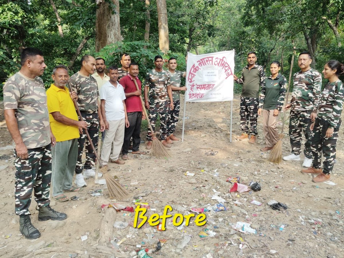 9BnSSB_INDIA's tweet photo. सीमा चौकी में तैनात 09वीं वाहिनी, SSB के कार्मिकों ने ग्रामीणों के साथ मिलकर विशेष अभियान 6.0 के अंतर्गत स्वच्छता अभियान चलाया तथा स्वच्छ, सुंदर एवं व्यवस्थित परिवेश बनाए रखने हेतु जागरूक किया।

#SSB_INDIA #SSBFTRLUCKNOW #SSBSHQGKP #SpecialCampaign6 https://t.co/SgEQ0yjNIS