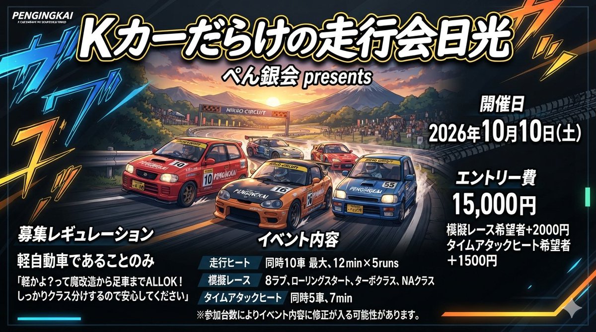 ebittyu1's tweet photo. Kカーだらけの走行会日光ということで本来お呼びでないのですが募集中ということでドタ参💪
ワンハンドステアの練習する気にならんくらいトリッキーでBESTも2ヒート目コースイン直後のこんなの…

まだロド天まで時間あるので色々もがいてみましょ〰️ https://t.co/R16J33WO9j