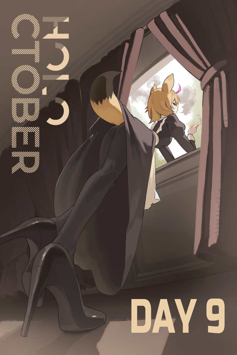 confused_haki's tweet photo. The maid's on her break. (do not disturb)
#絵まる #holoctober https://t.co/HWgWOtG4Nn