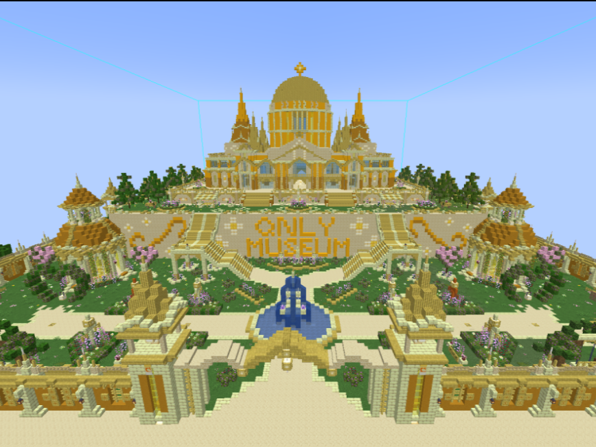 BananaCheering's tweet photo. サバイバルで作ったおんりー美術館🕌✨
2025年から地図絵を作成して、現在は約30作品が飾られています！ https://t.co/H91rtKAkYe