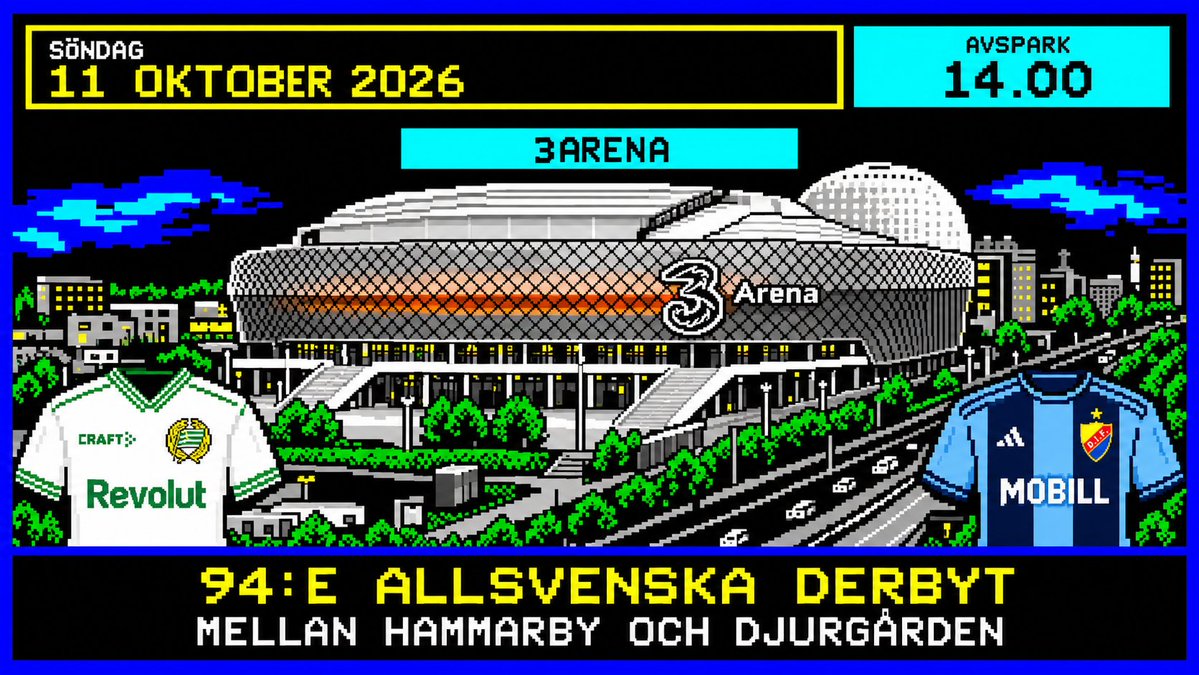 derbyseger_se's tweet photo. Årets sista derby när #HIF tar emot #DIF på #3Arena i det 94:e Allsvenska derbyt mellan lagen.

Ett historisk jämt derby som inför dagen slutat lika 18 gånger, DIF vunnit 39 och HIF 36. Men som Djurgården nu inte lyckats vinna sen 3 juli 2022.

#HIFDIF

https://t.co/B5G8CV329z https://t.co/qbUEpSxAJp