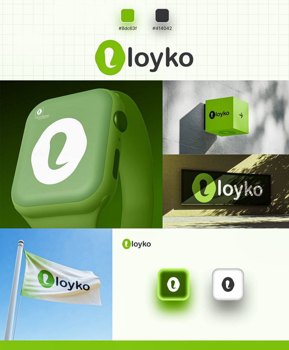 wdhejbul's tweet photo. Introducing LOYKO 🟢

A minimal logo. A bold green identity. Designed to stay recognizable across tech, signage &amp; outdoor branding.

One mark. Multiple applications.

🌐 https://t.co/XScyyQkqXY

#branding #logodesign #wdhejbul https://t.co/fn97DdW84A