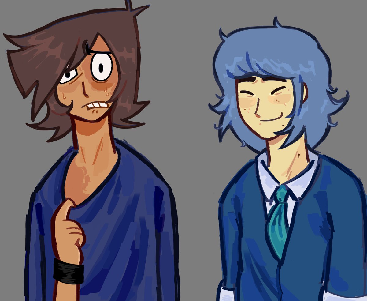 Bbb159601089869's tweet photo. My Jasper and Kendrick gijinkas. 
#jumpcut https://t.co/0ODzZpjMwR