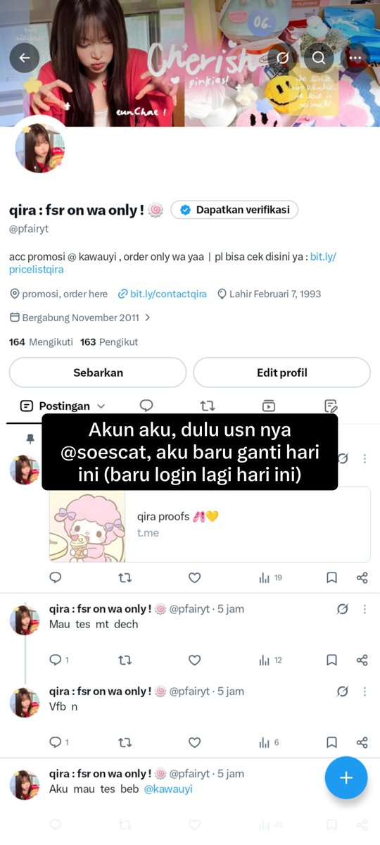 kawauyi's tweet photo. 😊😊😊  big thanks buat kak idk ini untuk spill nomornya, gimana bisa  dia NYOLONG LAYOUT AKUU DAN RESIZE SENDIRI JADI JELEK GINI, INI AKUNKU AKU DIEMIN AKU LOCK LOHH DAN ADA NAMA AKU DI AVA NYA MASIH AJA DI COLONG YA ALLAH APASIH LAYOUT AKU DI COLONG TERUS

Bego anjg https://t.co/eXGm48VIXi