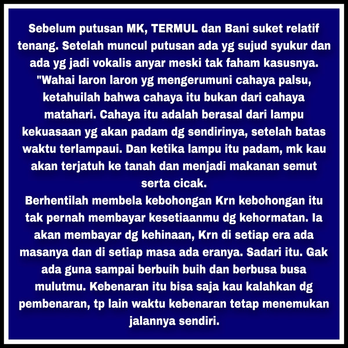 datasawala02's tweet photo. @__LOVE_AG4EVER Berhentilah membuat kebohongan wahai orang kafir https://t.co/Sp1KwkzkbQ