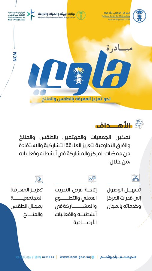 تواصل مبادرة #هاوي منح عضويتها للمهتمين بالطقس والمناخ، حيث بلغ عدد الحاصلين على العضوية 1…