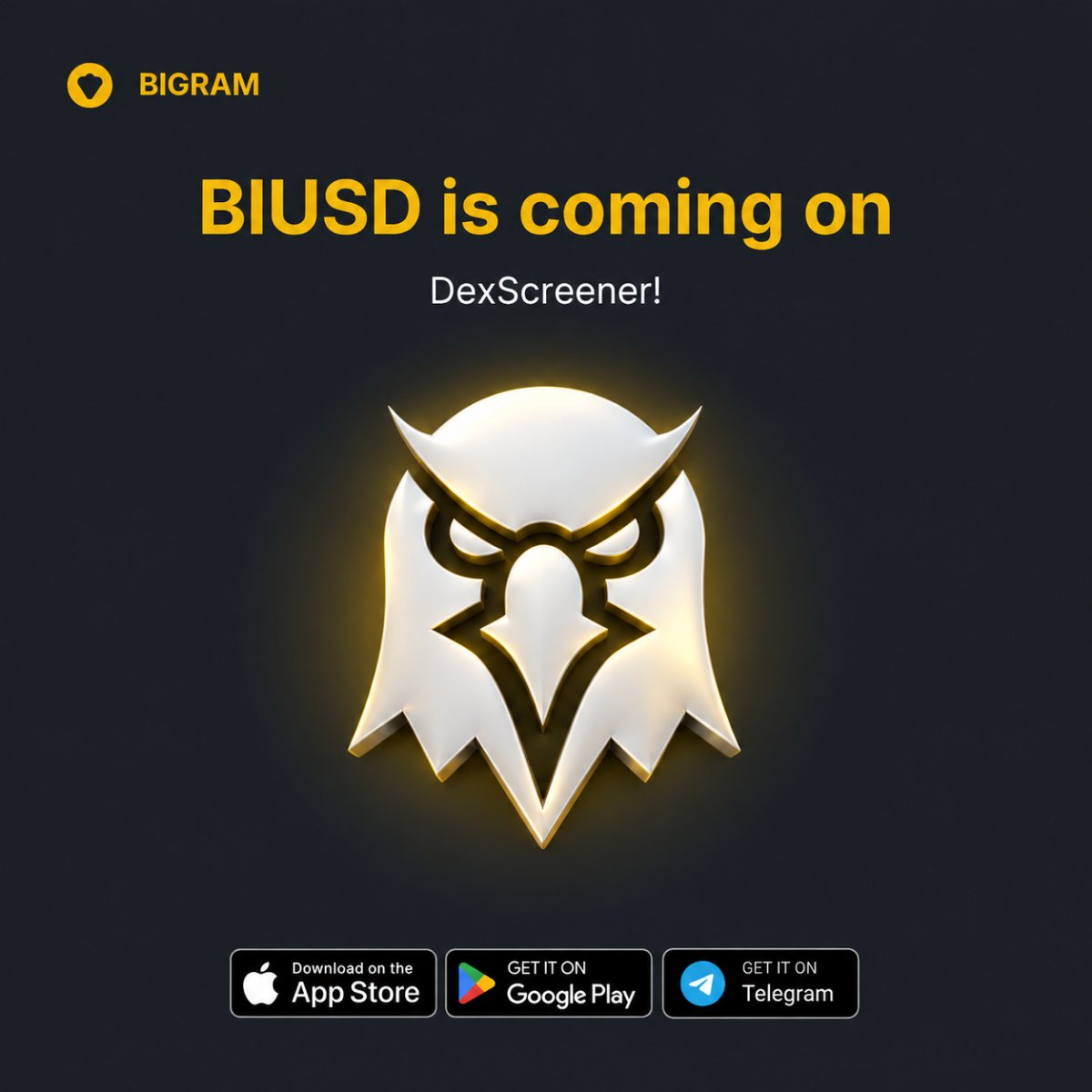 bigramapp's tweet photo. We are so glad to announce that we have successfully applied for pre-listing on DexScreener for our $BIUSD🙌✨

🔸Application No. #13451224

🎁For that purpose, we are hosting a giveaway to 10 lucky miners who post their BIG-20 address in the comments

🔸Each lucky user will receive 250 $BIUSD in the next 24h!

📲Start mining BIUSD on Telegram at https://t.co/0QeMQkoyjV