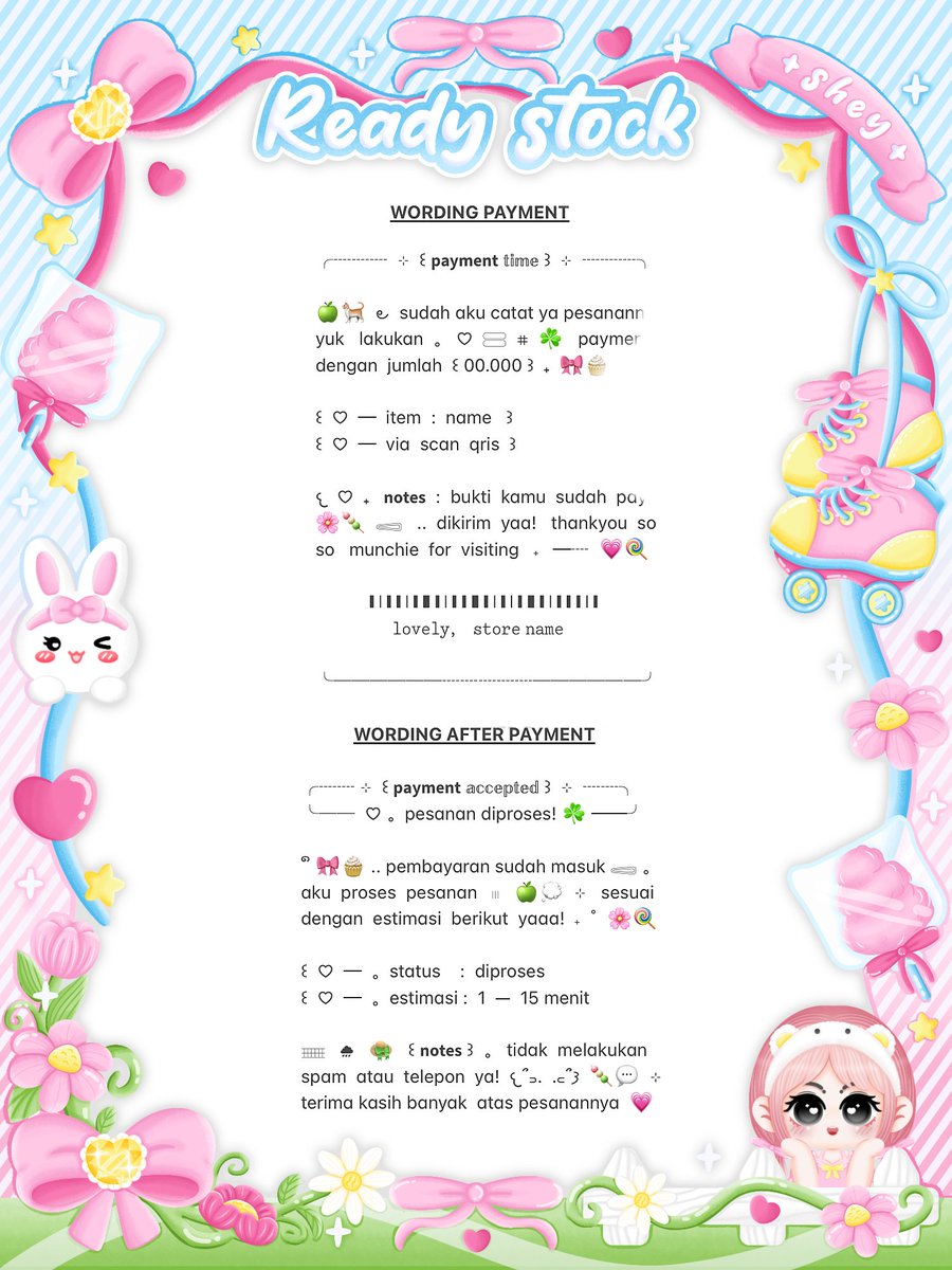 baemofn's tweet photo. 𐔌 🛼 . . help  rt，please? thank you  ˖ ˚ ‹𝟹

⌗ もしもし  🌸  ︿  ﹒ shey  brings bundle
wording ꒰ payment &amp; after ꒱ 𓈄  🐰💧 𖦹   
dengan  𖠗  🎀 🍭  𓈃  ⊹  IDR. 1O,OOO  ♡ 
⁝⁝ketuk dm / telegram aku 𓈈  ..  🥣

╰─ #bealanja ⊹ ꮺ https://t.co/rfBzkwAiGI