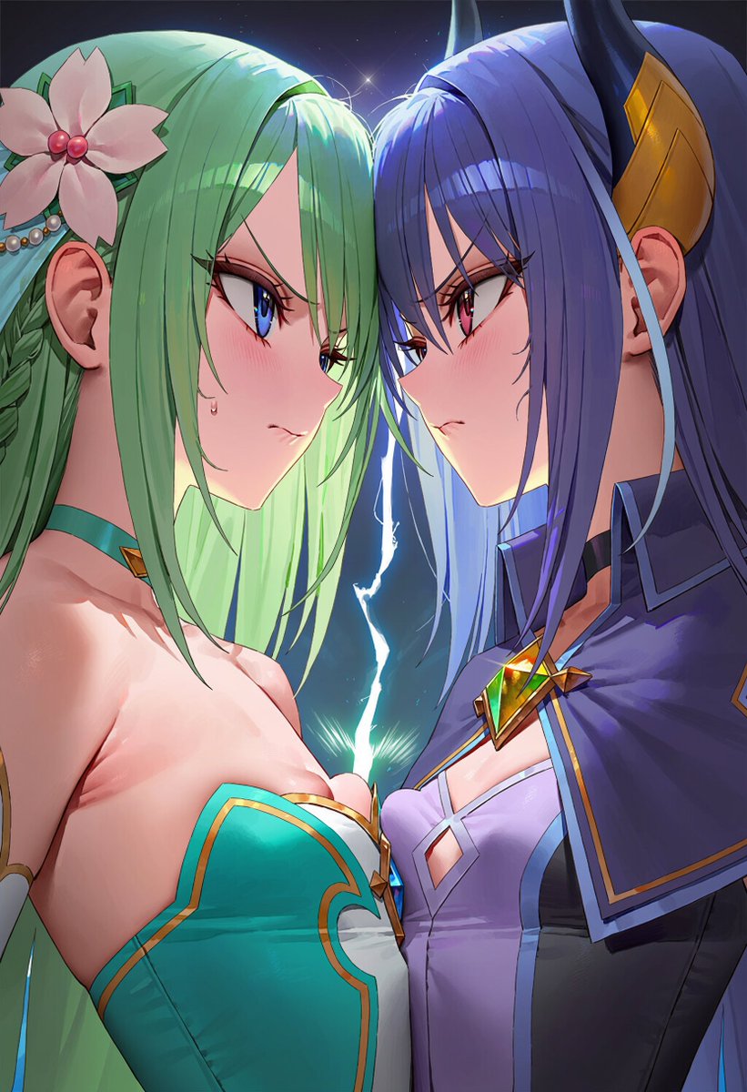 EleusisLibrary's tweet photo. レイ vs チカ

#プリコネR #レイ #チカ https://t.co/dmAviezg9C