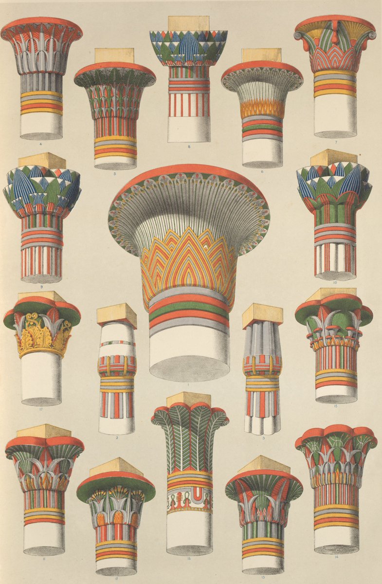 MeditateColor's tweet photo. Owen Jones, The Grammar of Ornament. 1856. Chromolithography. 

Four plates from a book that gathered patterns from architecture, textiles and decoration into a library of color and form. https://t.co/uzblWsCJes