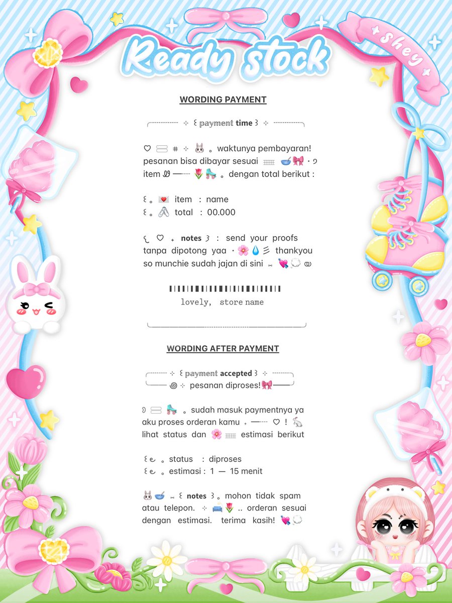 baemofn's tweet photo. 𐔌 🛼 . . help  rt，please? thank you  ˖ ˚ ‹𝟹

⌗ もしもし  🌸  ︿  ﹒ shey  brings bundle
wording ꒰ payment &amp; after ꒱ 𓈄  🐰💧 𖦹   
dengan  𖠗  🎀 🍭  𓈃  ⊹  IDR. 1O,OOO  ♡ 
⁝⁝ketuk dm / telegram aku 𓈈  ..  🥣

╰─ #bealanja ⊹ ꮺ https://t.co/rfBzkwAiGI