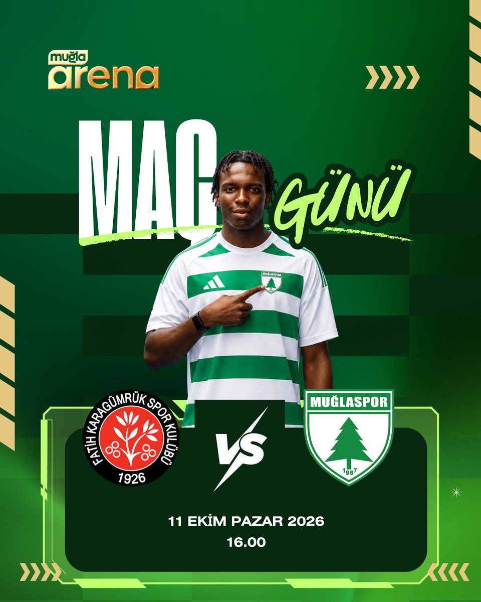 muglaarena's tweet photo. Muğlaspor, Trendyol 1. Lig’in 9. haftasında https://t.co/L51f4amggG Fatih Karagümrük’e konuk oluyor.
11 Ekim 2026 Pazar
16.00
Yusuf Ziya Öniş Stadyumu
beIN SPORTS / TRT Spor
#muğlaspor #fatihkaragümrük #trendyo1lig #fkgvms #muğla #muglaarena #istanbul https://t.co/ZdY7f7pQiI