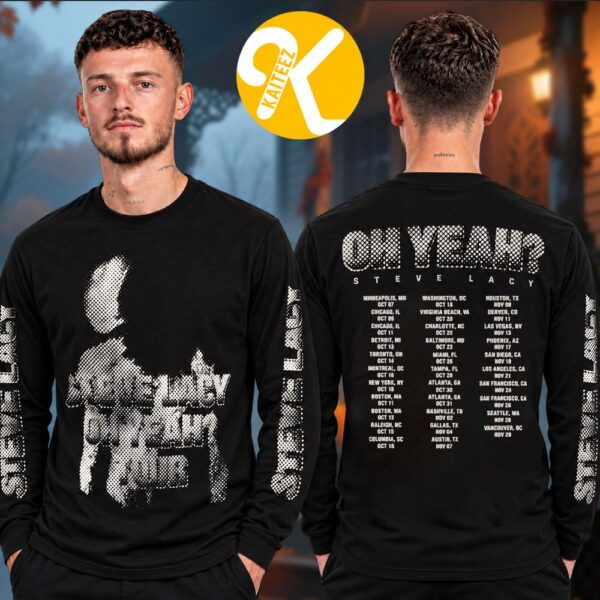 atkaiteez's tweet photo. Steve Lacy Merch Oh Yeah Tour 2026 Unisex Longsleeve Shirt
#SteveLacy 
>>>Check it here:https://t.co/qnNok9WJjR https://t.co/NfVScqUxqY