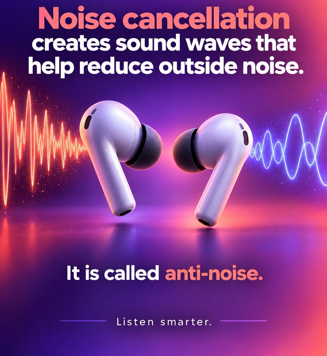 Facts_residence's tweet photo. 🎧 YOUR HEADPHONES FIGHT SOUND WITH SOUND! 🤯🔊
Ever wondered how noise-cancelling headphones silence the world around you?
They create something called ANTI-NOISE! 🧠⚡
#NoiseCancellation #AntiNoise #ScienceFacts #TechFacts
#facts_residence https://t.co/36SmQec4hN
