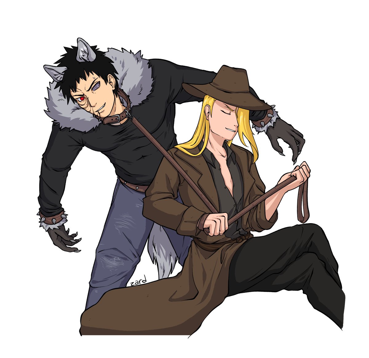 The_Zard_'s tweet photo. y'know what I'll stop ovethinking this one lmao. Day 1: costumes (as previously stated, just an excuse to leash Obito)

#tobideiweek2026 #obidei #tobidei https://t.co/vTHo6gHOtA