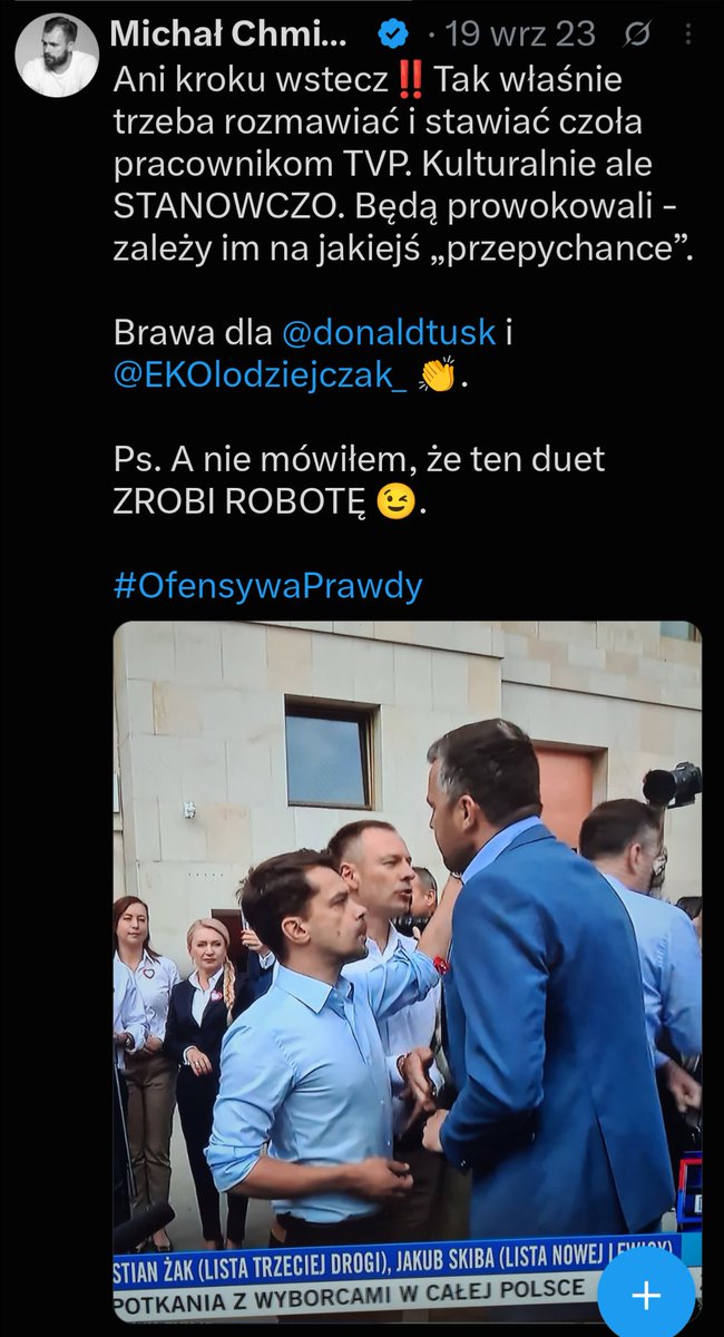 MarekWojtaszek's tweet photo. U @Ten_Psycholog trwa usuwanie wpisów i banowanie każdego, kto mu wypomni peany na cześć Kołodziejczaka.

Ja mam już bana, miło, że sam się usunął. Niestety poziom nie ogarniania tej apki i życia u Niego zerowy.

A wystarczyło napisać: pomyliłem się co do gościa, bywa. https://t.co/lmQ7Zcd4EB