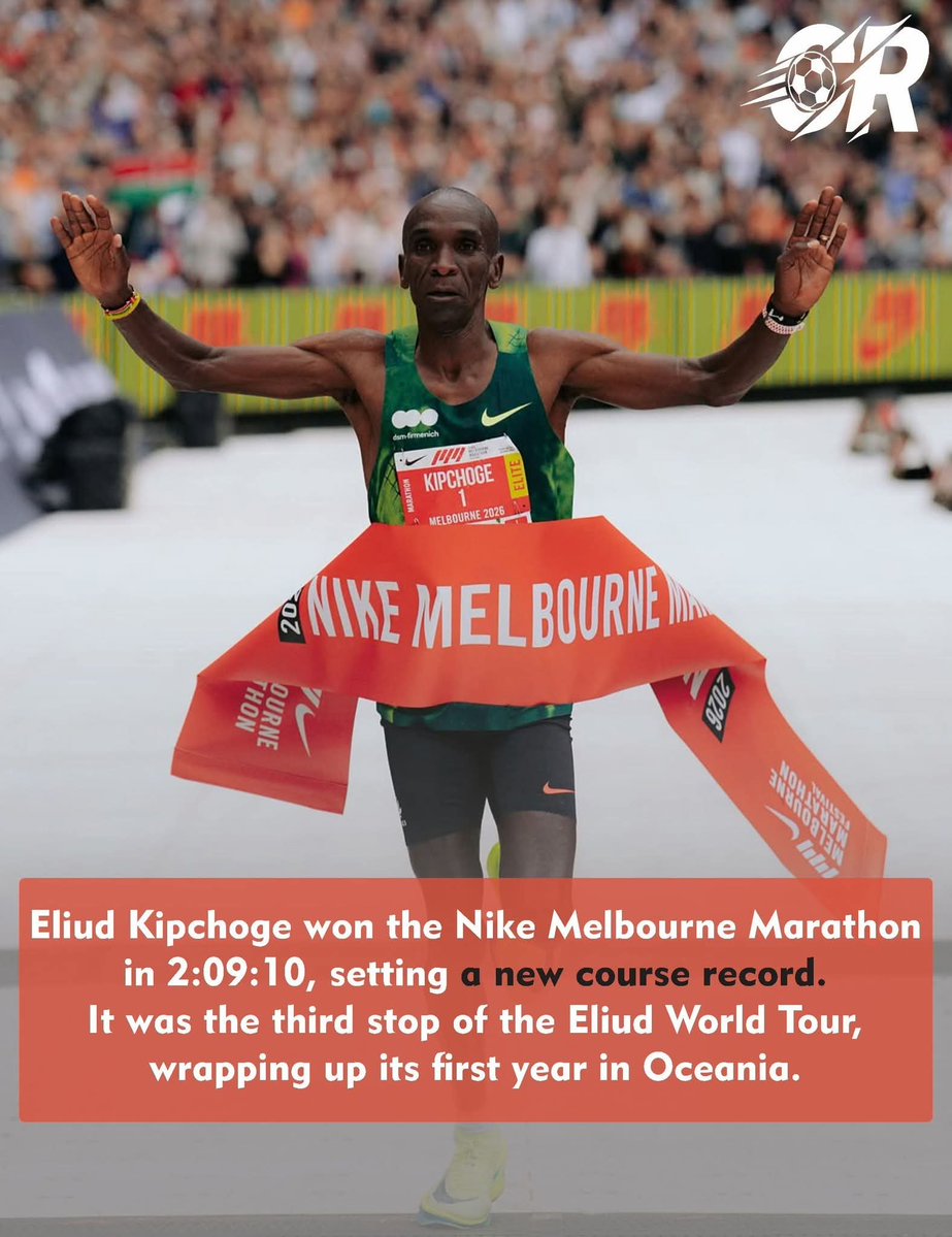CarolRadull's tweet photo. The GOAT keeps making history. 

Eliud Kipchoge wins in Australia, setting a new course record. 

LEGEND! 🙌🏽 https://t.co/qPgCLxTqFb