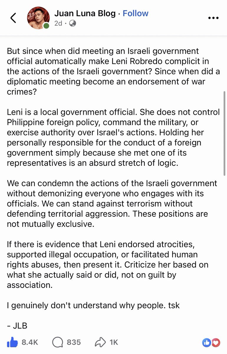 FckTitoQC's tweet photo. This is so well said.. 👏🏼👏🏼👏🏼

pupusta ako yung mga nag call out kay Leni na mga peperfect eh may papost nanaman yan na kesyo ganito kesyo ganun.. 

Nangcall out kayo... dasurv nyo din ma-call out .. bakit.. kasi yung level of entitlement and righteousness nyo is sooooo absurd. 

If she decides to run and those trolls would use this against her — this is on you.