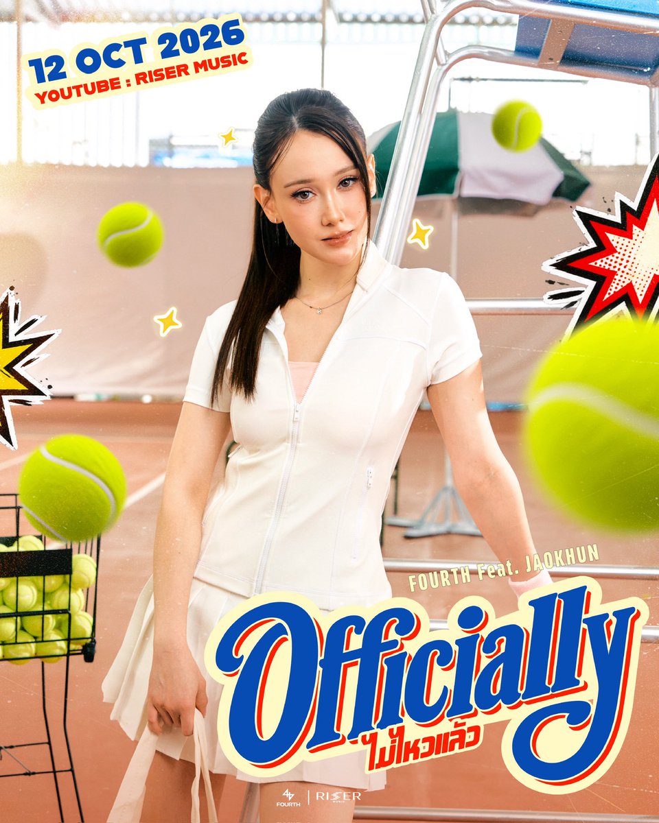 GMMTV's tweet photo. FOURTH vs. JAOKHUN. Who Will Win Her Heart? 🎾

ไม่ไหวแล้ว (Officially) - FOURTH Feat. JAOKHUN

📺 YouTube : RISER MUSIC
🎧 &amp; ALL STREAMING

#OfficiallyFOURTHxJAOKHUN
.
#Fourthnattawat
#JAOKHUN 
#RISERMUSIC 
#GMMTV https://t.co/XhdR5fgLgx