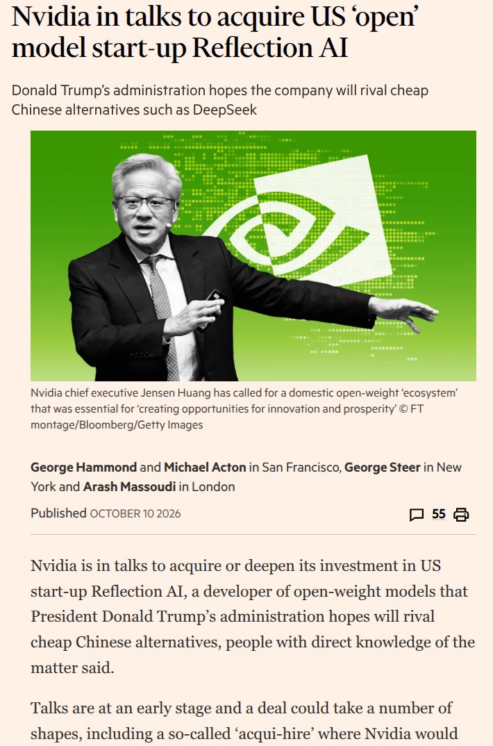 RajeevSrinivasa's tweet photo. #nvidia acknowledges the #LLM war, and moves to come out on top whoever wins: 'open' (ie "Linux" model) or proprietary (ie "windows" model). smart move. hedging, exactly as I said India should do in my article: play in the white spaces whoever wins https://t.co/Drlw3oRSf2 https://t.co/w3fOZ1ixuS
