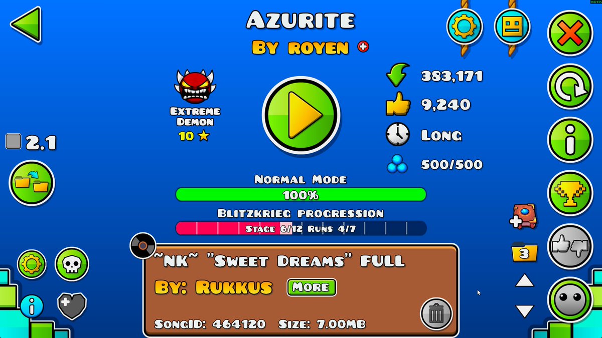 sillystar_'s tweet photo. 3rd extreme, and a new hardest by a large margin! did this for an event with friends and it took a little over a week, going for infernal abyss next 😁 https://t.co/zrhOVSTvRt