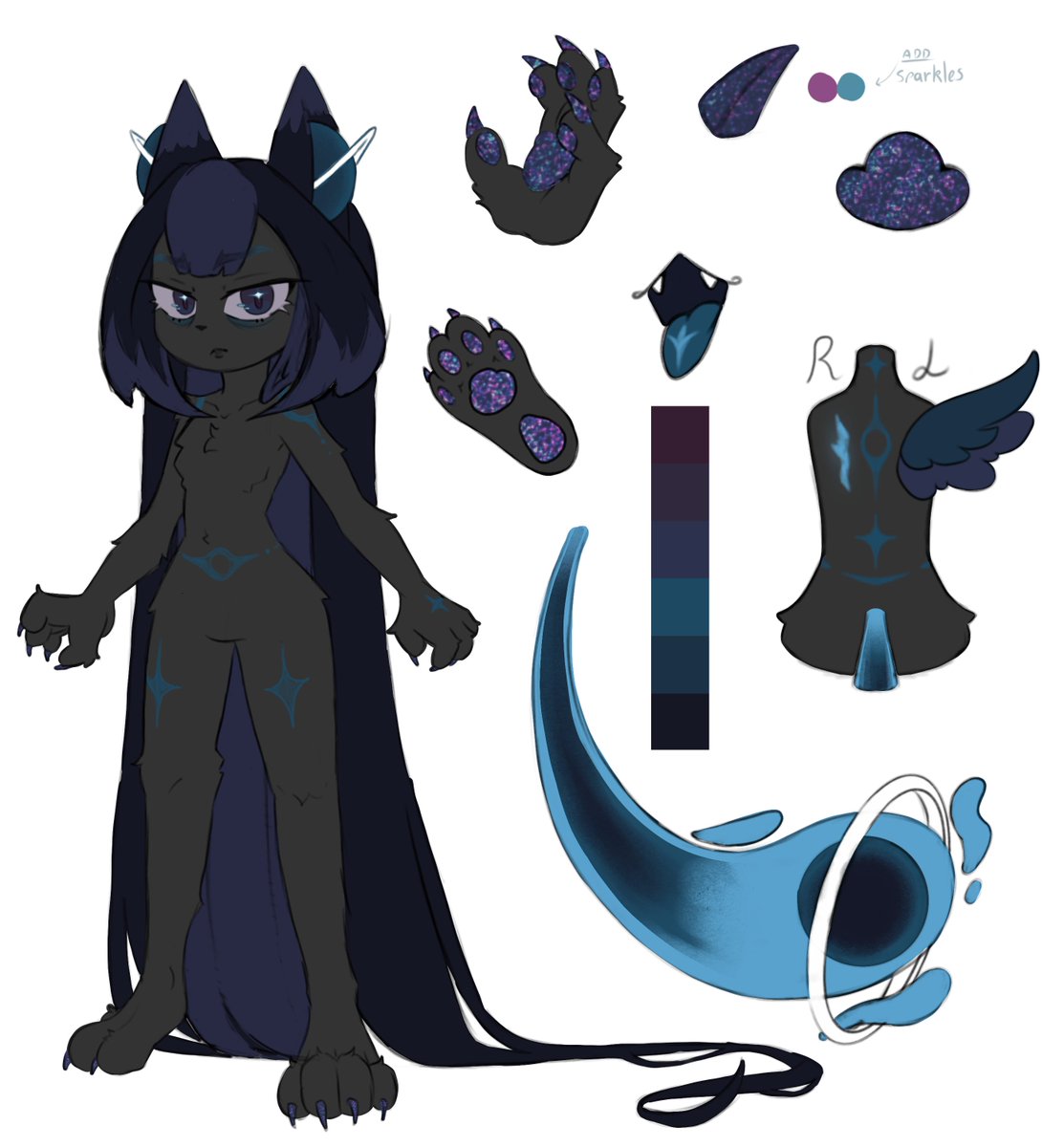 CheezToasy's tweet photo. @aress_art i only hve this old ref of my oc Visara! she started out being a sonic oc but changed it to just being a regular oc.

shes a blackhole inspired wolf deity ^^

thank chu for the chance! and i hope you have fun if you do draw her!

(also totes ok with kinktober stuff) https://t.co/M3PAGQlKD0