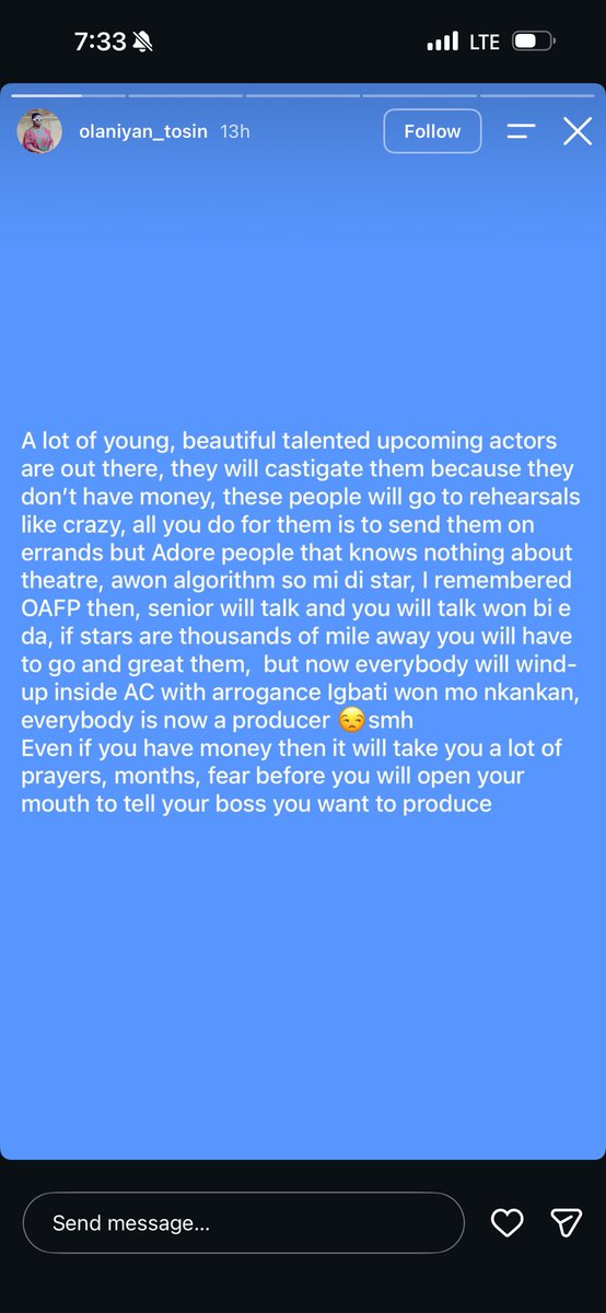 olasebotifeg's tweet photo. actress Tosin Olaniyan fires back at Momma Dessy and question the Yoruba nollywood leadership.

this is what we’ve been saying, a tiktoker or IG influencers can’t just wake up one morning and start producing movie lmfaoo https://t.co/Eocx9aPkcJ