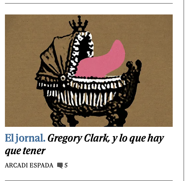 pitiklinov's tweet photo. En este artículo Arcadi Espada resume los puntos esenciales del nuevo libro de Gregory Clark, To Have and Have Not: The Determinants of Social Status in England, 1600-2026, libro que no ha querido publicar ninguna editorial y puedes conseguir gratis en Internet:

https://t.co/lXuWoFoQ85

Los puntos son estos:

“1. La genética es crucial en la determinación del éxito de las personas y las influencias sociales son sorprendentemente débiles, según el análisis de Clark de la sociedad inglesa entre 1600 y 2026. Incluso después de diez generaciones seguirá existiendo una correlación significativa entre el estatus social de una persona y el de sus descendientes.

2. Nacer muy arriba o muy abajo en la escala social deja una marca familiar que tarda muchas generaciones en desaparecer. Naturalmente, el patrón admite los caprichos individuales de Downton Abbey, o sea que el cochero irlandés y socialista se case con la joven aristócrata.

3. Dinamarca, Noruega y Suecia son ejemplos paradigmáticos del Estado del bienestar. Pero sus tasas de movilidad social a largo plazo apenas superan las de la Inglaterra de comienzos del siglo XIX, «la del trabajo infantil, las oscuras fábricas satánicas y los asilos de pobres».

4. Si se diera una sociedad con una igualdad fundamental de oportunidades, descubriríamos que la genética y el azar serían las únicas fuerzas que determinarían los resultados sociales. Los padres y la familia no importarían, salvo como proveedores de genes: la influencia del ambiente familiar compartido es irrelevante.

5. Ni el lugar ni el orden de nacimiento importan en el éxito social ni tampoco en la longevidad. Ni siquiera el hecho de perder de niño al padre.

6. Los enormes recursos destinados a aumentar las tasas de movilidad social no han conseguido resultados. Existen claros indicios de que las sociedades modernas gastan demasiado en educación. Una de las creencias piadosas de la época es que la educación favorece una mayor movilidad social. Pero las tasas de movilidad social no son mayores en la Inglaterra actual, donde existe educación pública obligatoria hasta los 18 años, que en la Inglaterra de 1800, cuando apenas había educación pública y no existía obligación escolar de ningún tipo.

7. La obsesión popular por la causalidad social de los resultados hace que la crianza parezca una tarea agotadora e interminablemente exigente. Ten hijos y disfrútalos. Puedes relajarte y tomarte una copa de vino, que tus hijos estarán bien.

8. Es falsa la idea de que las mujeres se casen para alcanzar poder e influencia y que los hombres lo hagan atrapados por la belleza. La gente se casa con los de su misma calle. Los de arriba se casan sistemáticamente con los de arriba, y los de abajo con los de abajo, es decir, se reconstruyen en cada generación las diferencias que el barajar genético tendería a diluir. El matrimonio entre semejantes hace extraordinariamente lenta la disolución del estatus.

9. Los resultados sociales solo cambiarán cuando cambie la dotación genética de la sociedad. Esto da un incentivo para seleccionar inmigrantes de alto estatus, como han hecho Australia, Canadá y Nueva Zelanda. La imagen del melting pot, según la cual el origen social de los inmigrantes deja de influir en su estatus después de una o dos generaciones, es incorrecta.”
