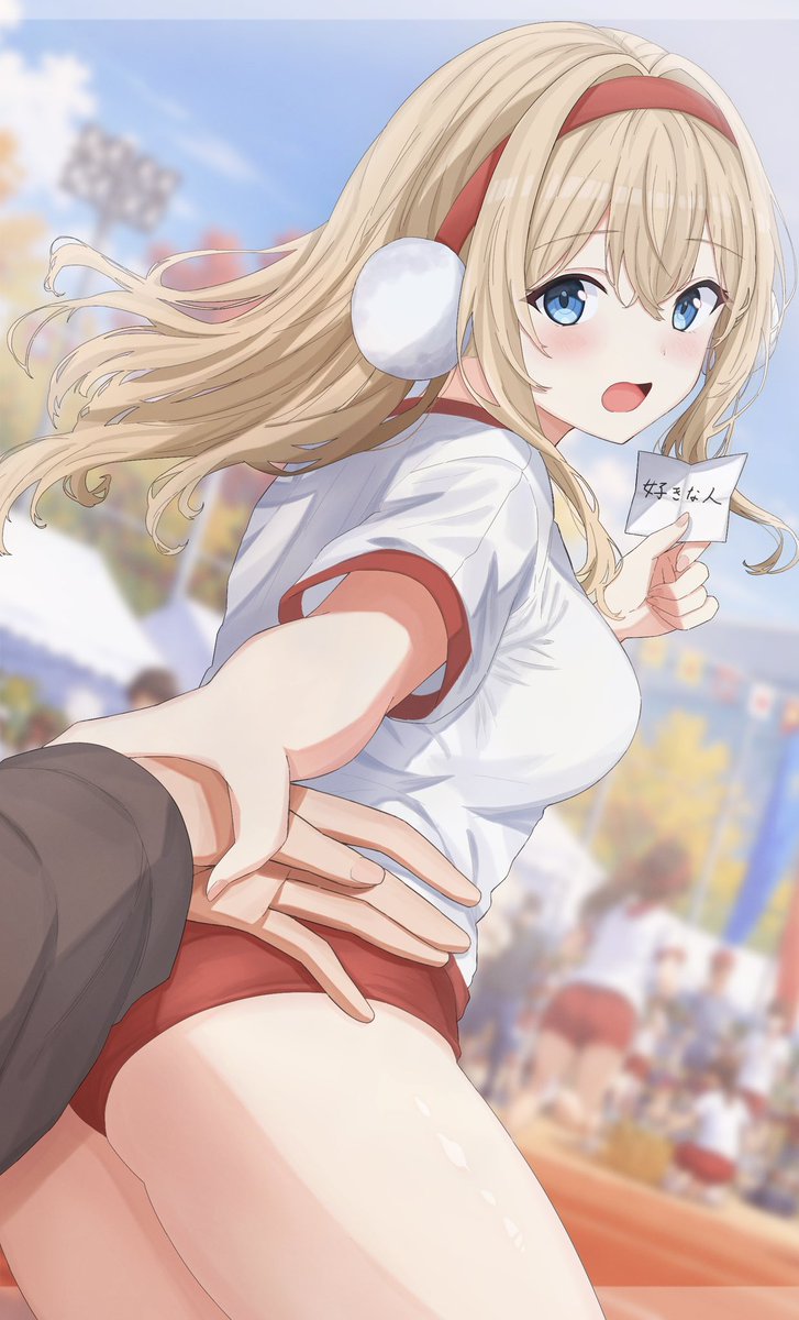 Fu3HHUiEktYzkvf's tweet photo. ＃ドルフロ2 
スポーツの秋。借り物競走のスオミ https://t.co/iOO0LH54b8