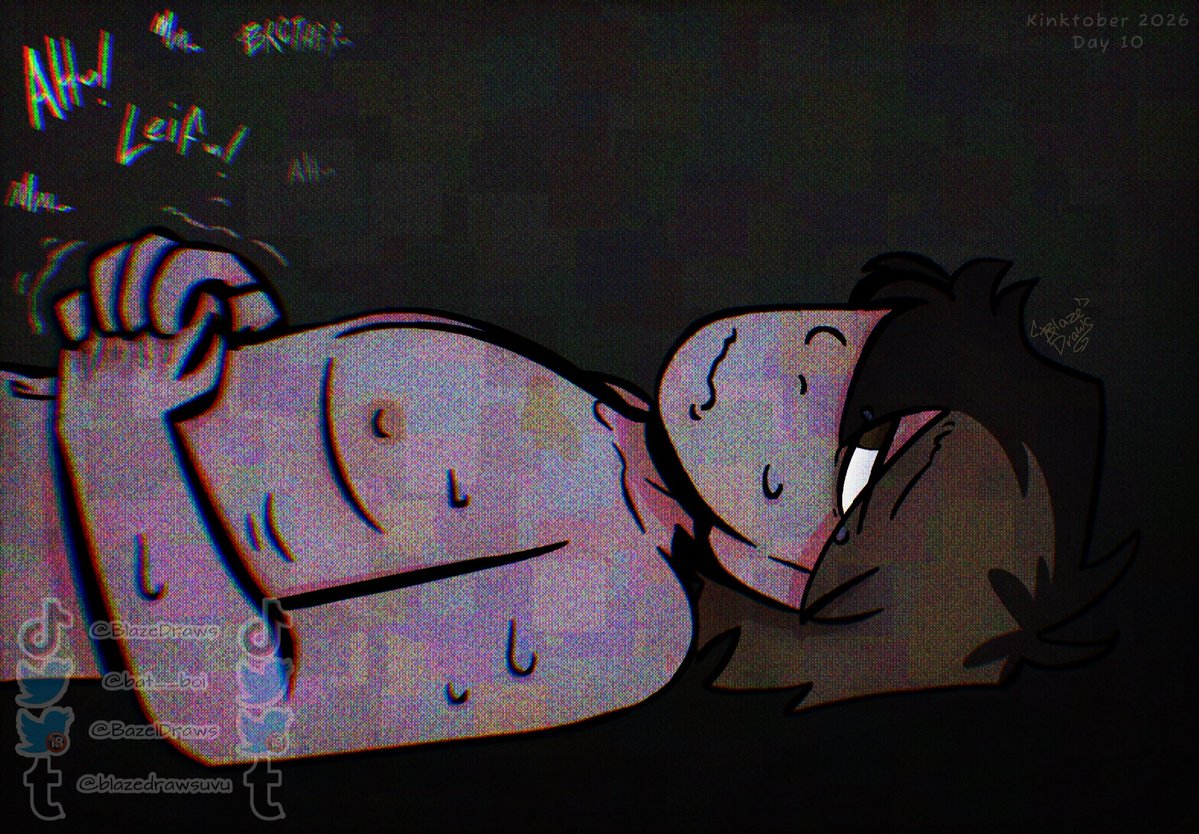 BazelDraws's tweet photo. TW: noncon, incest, SA

#kinktober #Kinktober2026 day 10: noncon

Okay there’s like no shown sex in this one because his sister doesn’t have a ref sheet yet… https://t.co/fG2RoDoHZ1