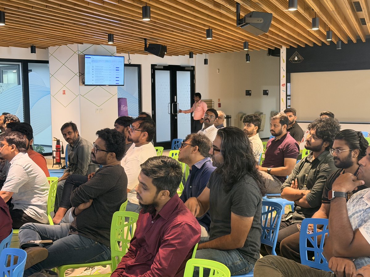 stackgenai's tweet photo. There's only so much you can explain with slides.
Sravanthi Naga from Pegasystems is running a live demo at the AISRE Meetup Hyderabad!

#AISRENext #AISRE https://t.co/EBTV4RSiCJ