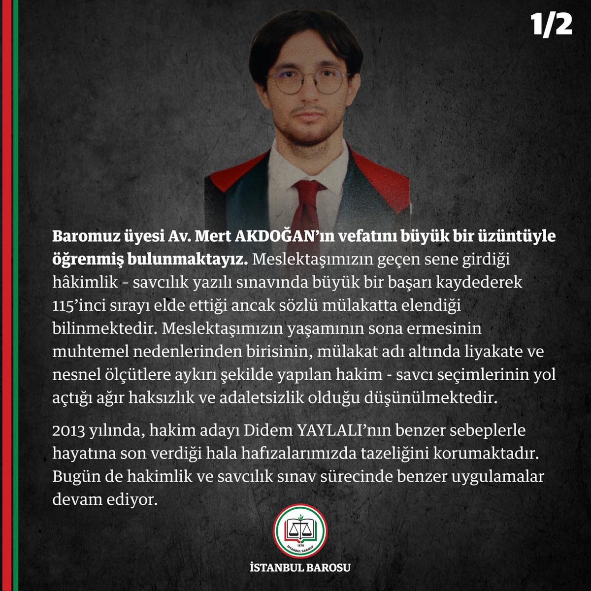 umuttastangzt's tweet photo. Avukat Mert Akdoğan'ı hatırlayalım.

Akdoğan'ın yaşamını yitirmesinin sorumlusu işte bu kişiler. https://t.co/jKHKA5rnFB