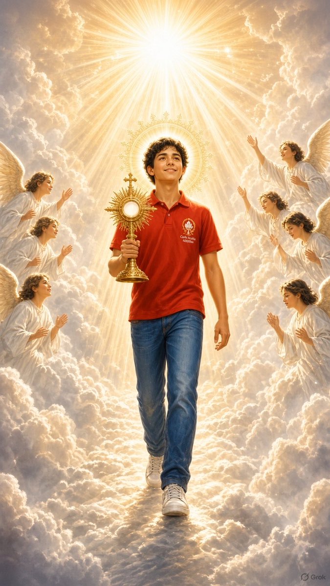 CatholicQuote12's tweet photo. Today October 12 we celebrate the feast of Saint Carlos Acutis the first millennial saint and who started the website for the Eucharistic miracle happened and he a such a young blessed saint. He died when he was only 15 but he used computer to show people all the miracles of the Eucharist and he loved Jesus so much. I feel happy when I think about him because he was just normal boy like us but he put God first always. Pray to the saint for your intentions he will pray to god before for us and ask for help in our life. His life show us that even young people can be holy if we stay close to the Eucharist every day. May Saint Carlos Acutis bless us and help us grow in faith today.