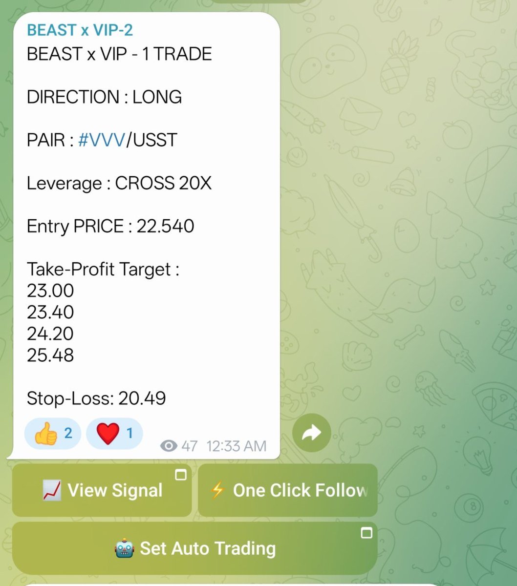 Cry_Fortress's tweet photo. BEAST x VIP-2 TRADE 👑
#VVV/USDT Take-Profit target 1 👑
Profit: 61.74% ✔️
Period: 1 hr 31 min ⚡️
Free Signals https://t.co/D5ppgBNmzC
#Gümüş #Platin #Nasdaq #Petrol #Dxy #Dax #Silver #altin #ons #bist100 #cment #xauusd #altın #gramaltın #btc #btcusdt #ambitcoin https://t.co/PMz2vHgEa4