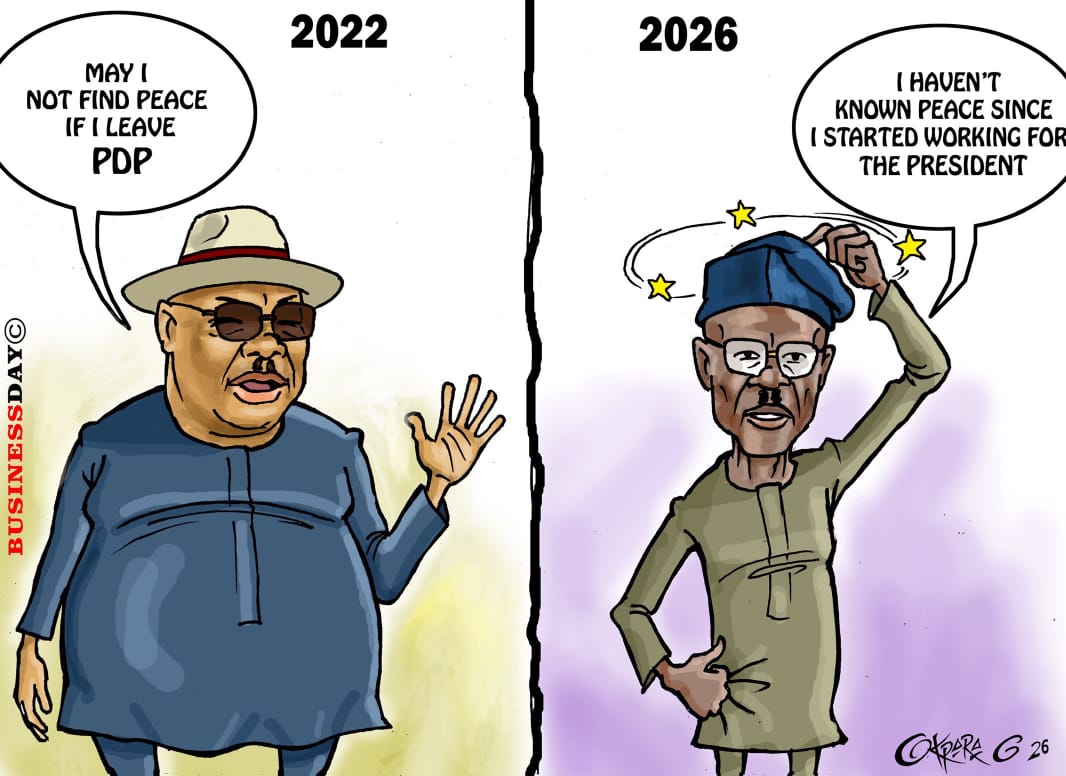 BusinessDayNg's tweet photo. ...no peace for the Wike’d! 😈💀

By Okpara Moses

#laughterinthemirror #cartoon #humor. https://t.co/cg7R6Ho6rC