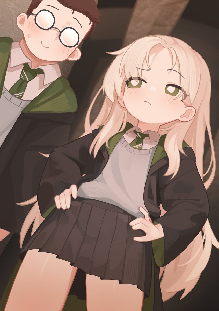ForfunNanashi's tweet photo. "Why are you wearing glasses?"
"Read? I didn't know you could read." https://t.co/HbK8dNOibA
