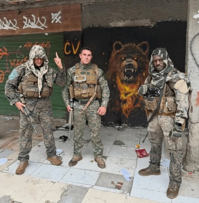 spikesguides's tweet photo. Thinking about how wild Brazilian BOPE is. 

You and the boys wearing whatever gear you want/have, encircle a gang hideout, breach and clean house, and then take selfies afterwards. 

Repeat every day until you get smoked or retire. https://t.co/gY7hKbO5ye