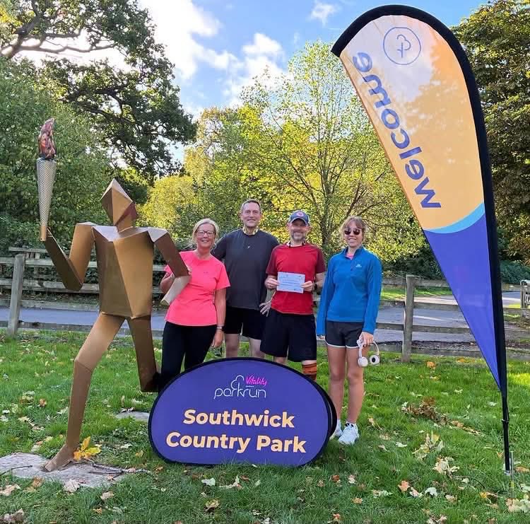 Swickparkrun's tweet photo. Participant of the Week has been awarded to - Rick Smith.  Rick wins a breakfast voucher from The New Leaf Cafe @ Trowbridge Garden Centre. 
(Thanks for the 📸 Kate 😊) https://t.co/gwUE5q2MPs