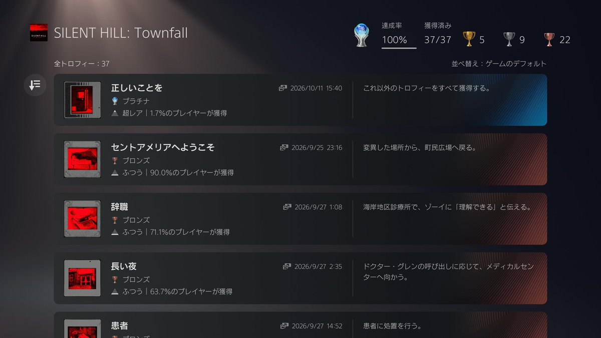 ff9ryo's tweet photo. 風邪を引いてしまい楽しみにしてた予定が延期になったのでサイレントヒルタウンフォールトロコンしました。 https://t.co/OE6NmHyOz7