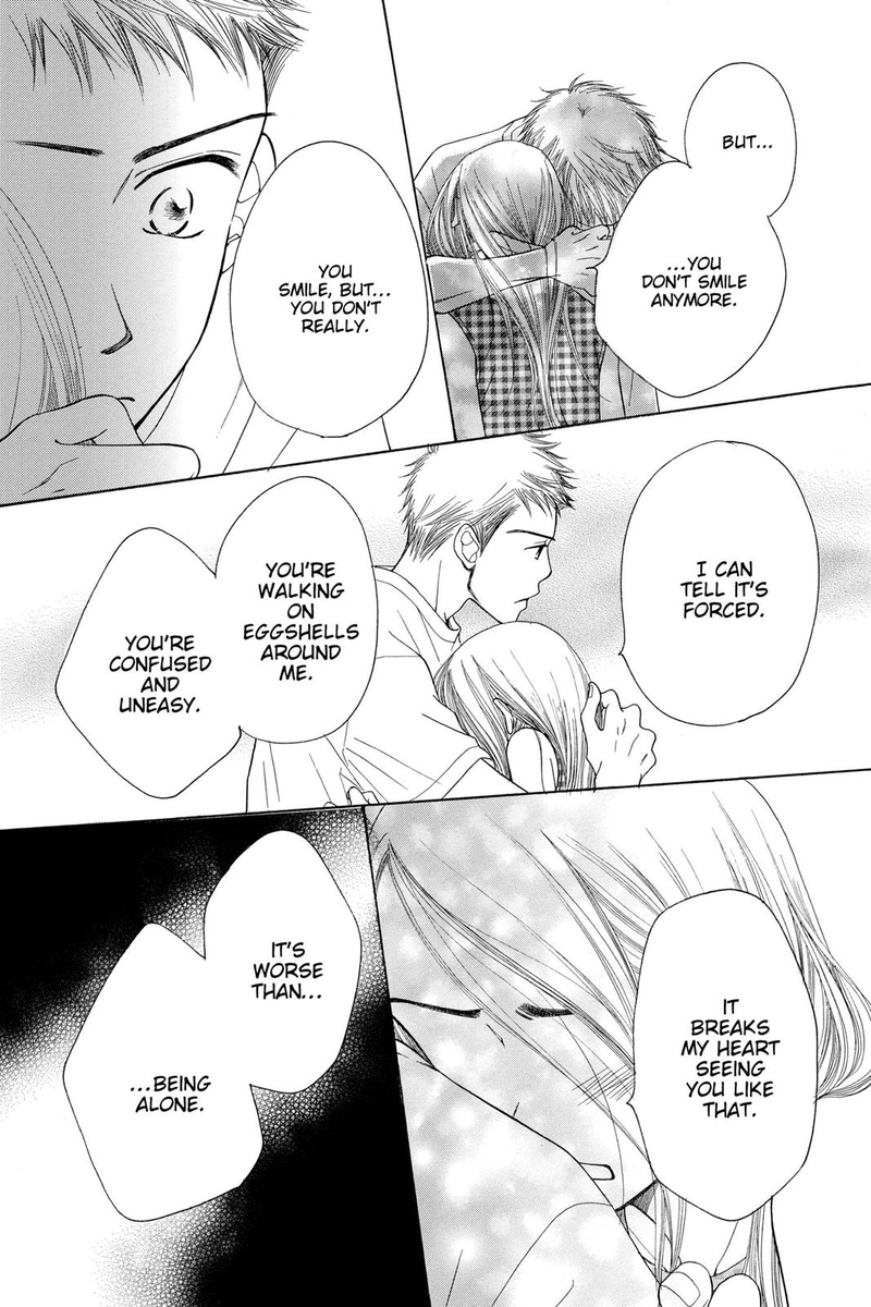 scratchthatout's tweet photo. this scene is so visceral that despite most of it being backgrounded by screentones, you can almost feel every single aspect of it. you can hear the desperation in Daigo's tone. the shattering realisation that Ann is trying to protect his smile. the warm summer night's air. https://t.co/0y8DSCWu2x