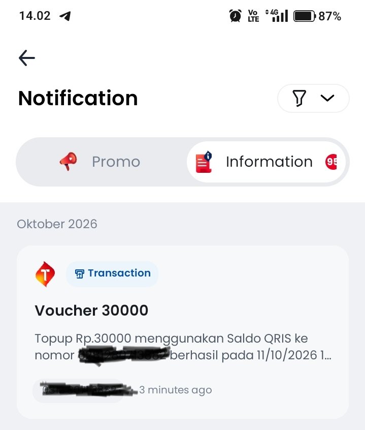 dzlpangersa's tweet photo. Mencoba fitur OKX Pay kembali transaksi top up pulsa langsung di my Telkomsel apps beuhhh asli sumpah praktis banget lhooo buat saya cocok banget ini kebutuhan jadi terhandle dengan aman, thanks for exchange OKX terbaikkk deh fitur Pay nya jempol banget oiiii 👍
#OKXPaysosmed https://t.co/qzAjqM5dtQ