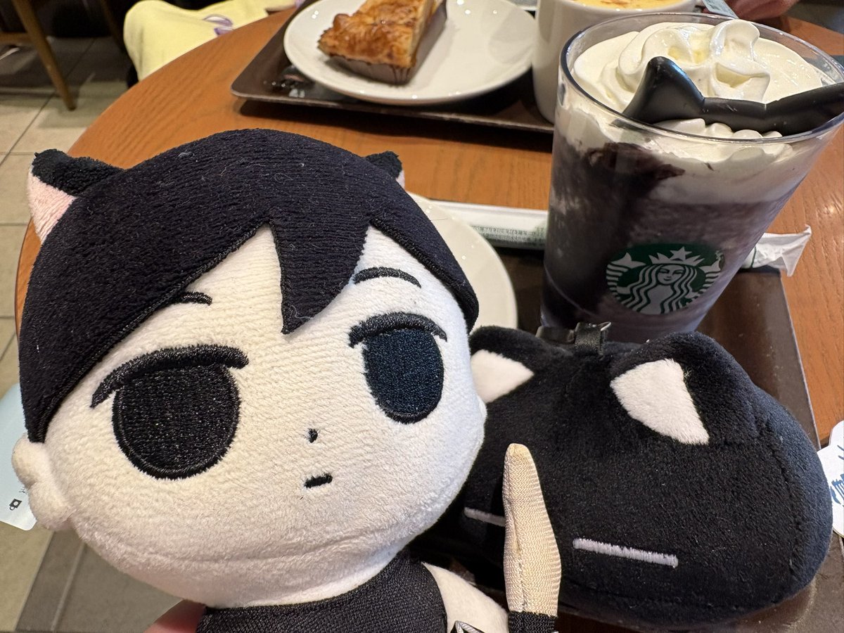 n_paimon's tweet photo. スタバきたわよ〜ん🐈‍⬛ https://t.co/Uuy8alFNHz