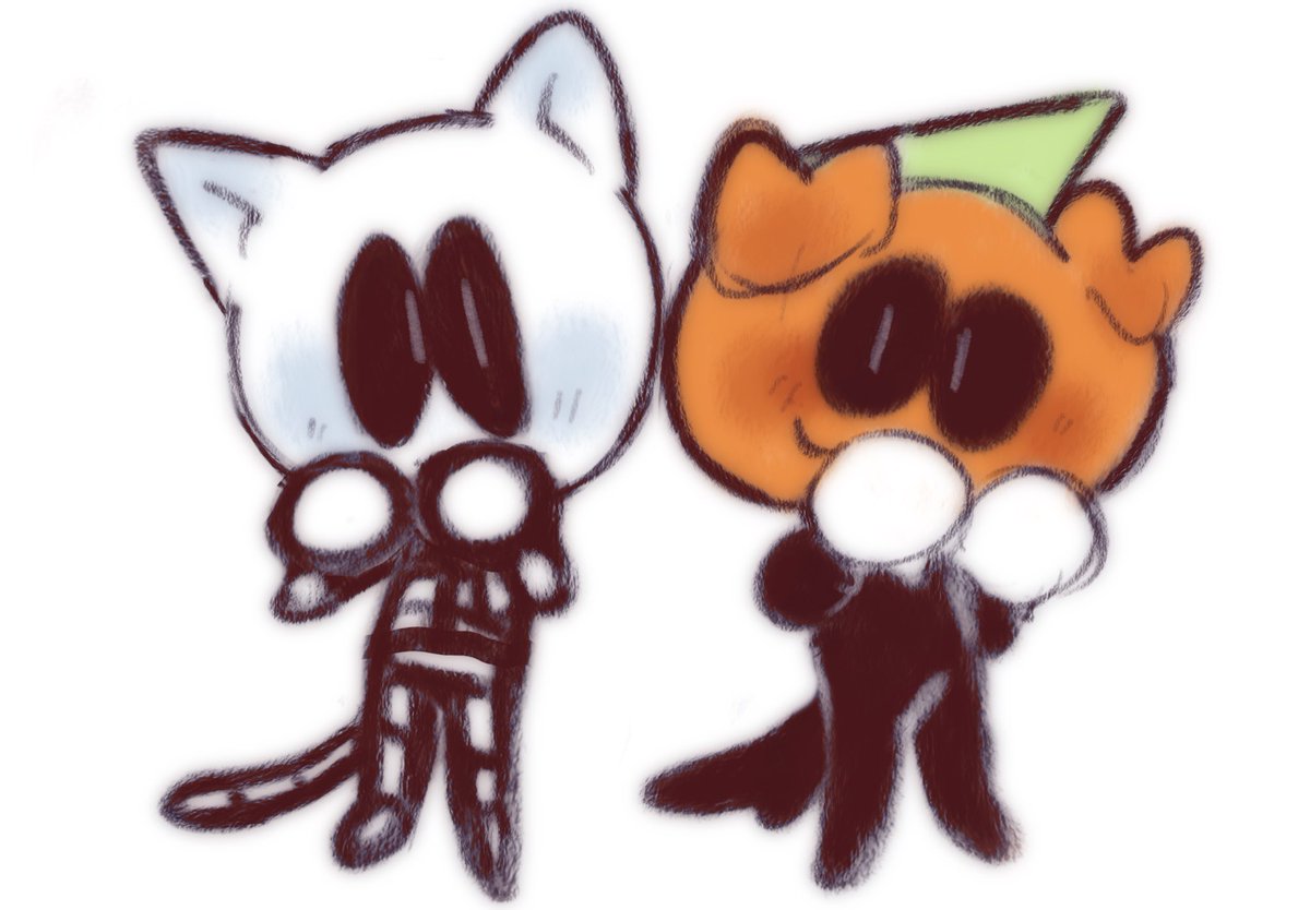 Lazyanonims's tweet photo. Skid and Pump!! Cat and puppy edition!
#spookytmonthfanart #spookymonth #skid #pump #fanartㅤㅤㅤㅤ https://t.co/eWvL9achQL